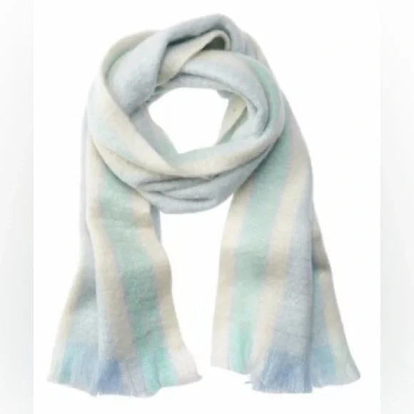 NWT Free People Brushed Racer Stripe Blanket Scarf - Picture 3 of 6